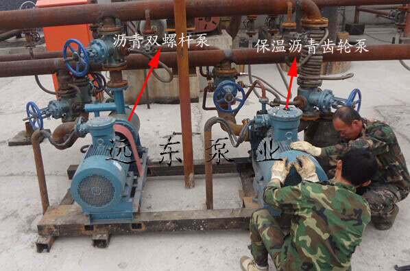 瀝青螺桿泵客戶現場